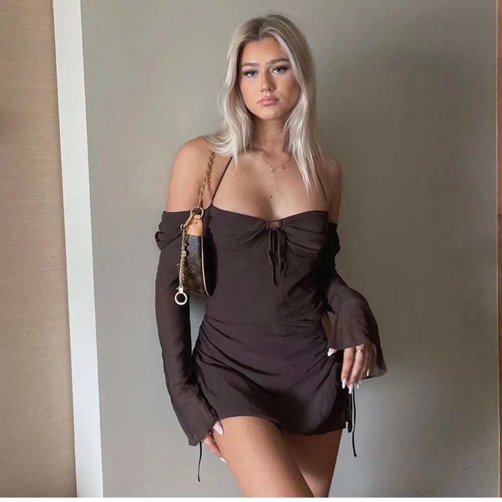 SOLD 💔 House of CB Baby Dress Size Small in Brown